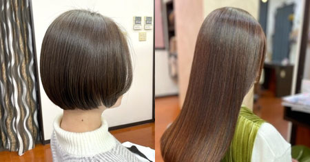 自然な丸みのあるスタイルの仕上がり