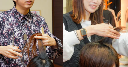 カウンセリングと施術の様子