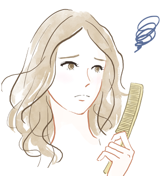 悩む女性イラスト